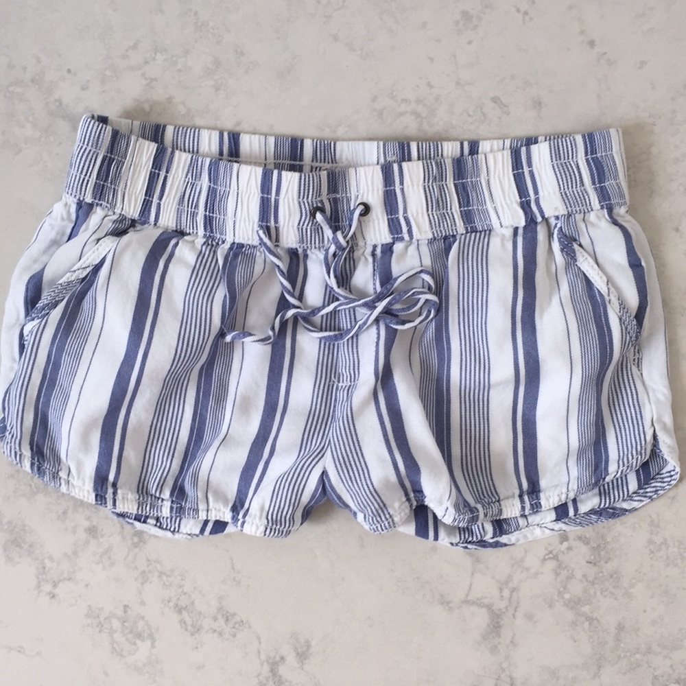 Striped blue and white shorts